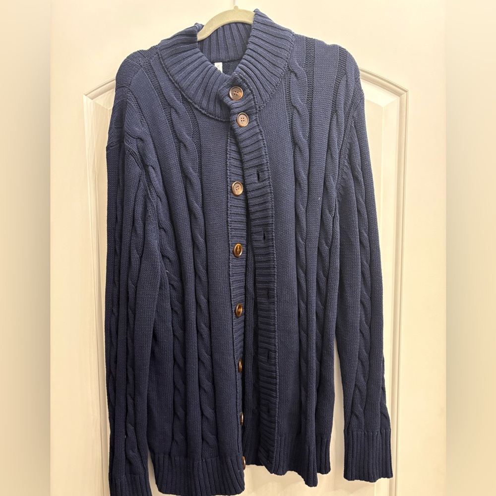 Navy Cable Knit Sweater